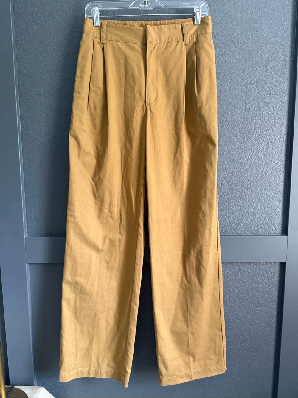TNA ARITZIA • Camel brown high rise wide leg pants - size 6 stretch